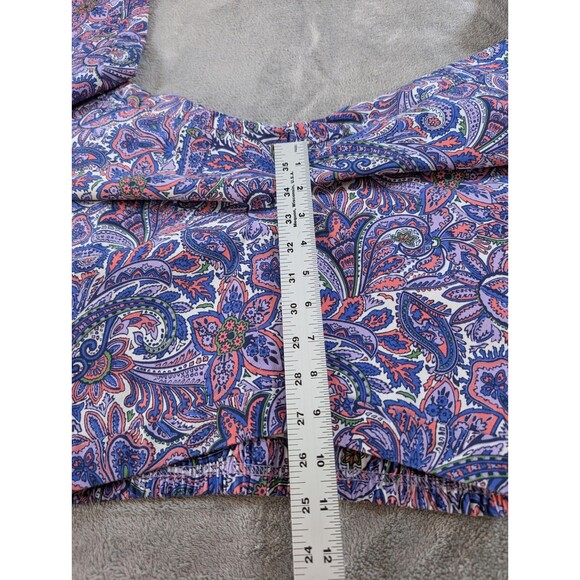 Isaac Mizrahi Live Pants Women’s 8P Purple Paisley Crop Pull On Mid Rise - Picture 8 of 10